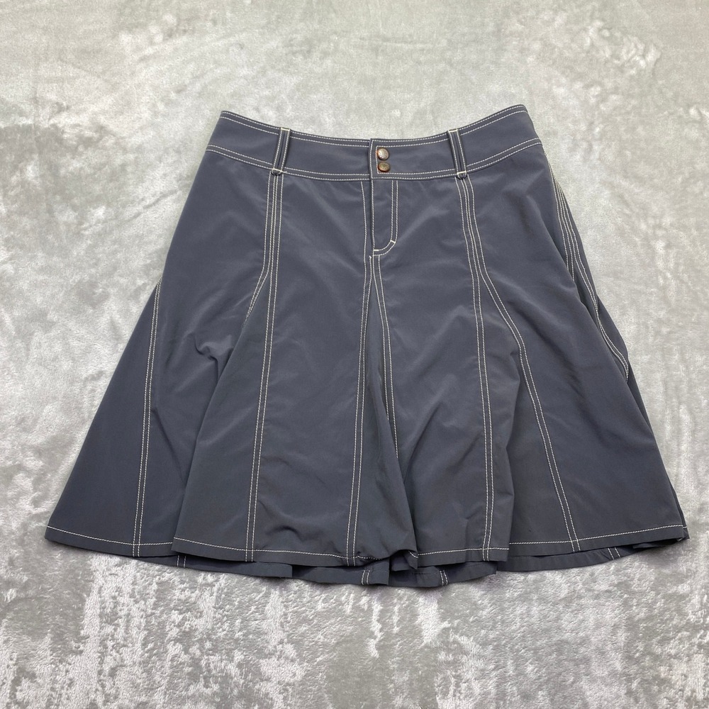 Athleta Charcoal Gray Stitch Skirt Athletic Pleated Mini Skirt Waist 30"‎ Tennis
